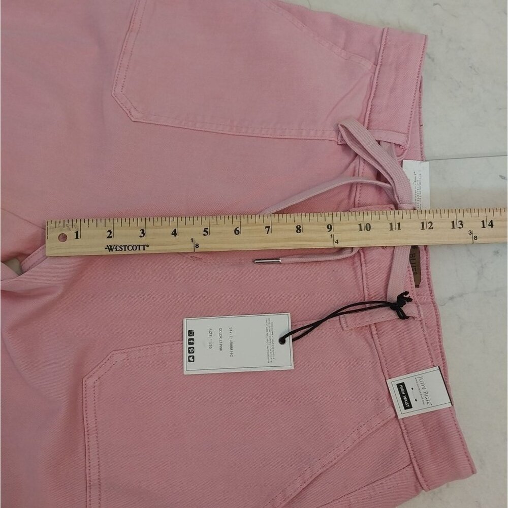 NWT Judy Blue Pink High Waist Pocket Denim Jogger Sz 11/30 - Picture 13 of 15